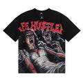 Life Hustlers Vampire Monster Horror Graphic Tee - Black
