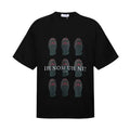 IH NOM UH NIT Multi-Mask Grid Graphic Tee - Black
