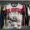 Life Hustlers Narcos Collage Contrast Tee - White/Black (Red Logo)