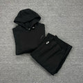 Mertra Minimalist Fleece Tracksuit Set - Black