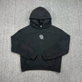 Mertra Seam-Detailed Emblem Hoodie - Black