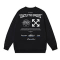 Off-White Black "Exactly the Opposite" Graphic Crewneck Sweatshirt