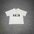 Mertra Four Figures Cartoon Graphic Tee - White