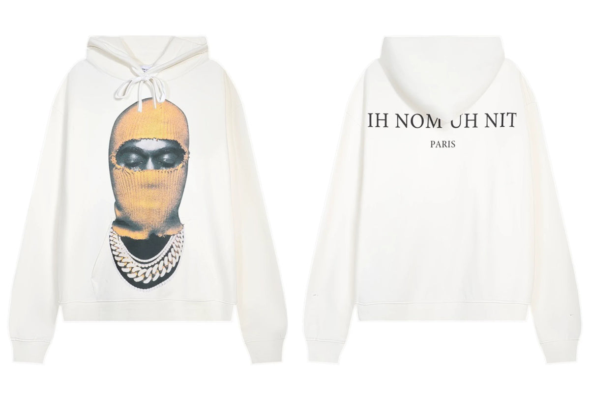 IH NOM UH NIT Yellow Mask Cuban Link Hoodie - Off-White