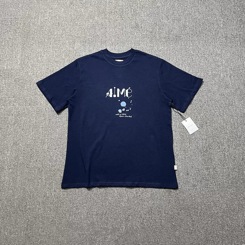 Aimé Leon Dore Small Globe Graphic Tee - Navy