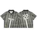 Mertra Vintage Patterned Soccer Jersey - Grey/Black