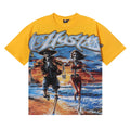 Life Hustlers Skeleton Couple Graphic Tee - Yellow