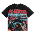 Life Hustlers Skeleton Driving Graphic Tee - Black