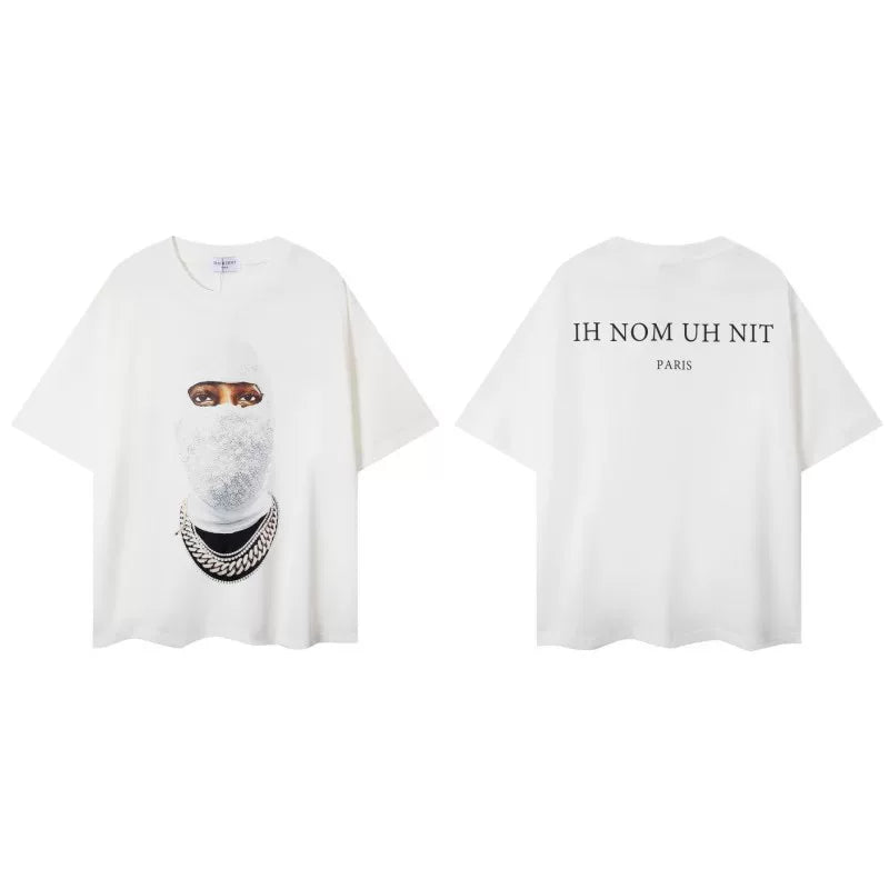 IH NOM UH NIT Textured Mask Pearl Tee - Off-White