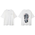 IH NOM UH NIT Pink Floral Mask Back Print Tee - Off-White