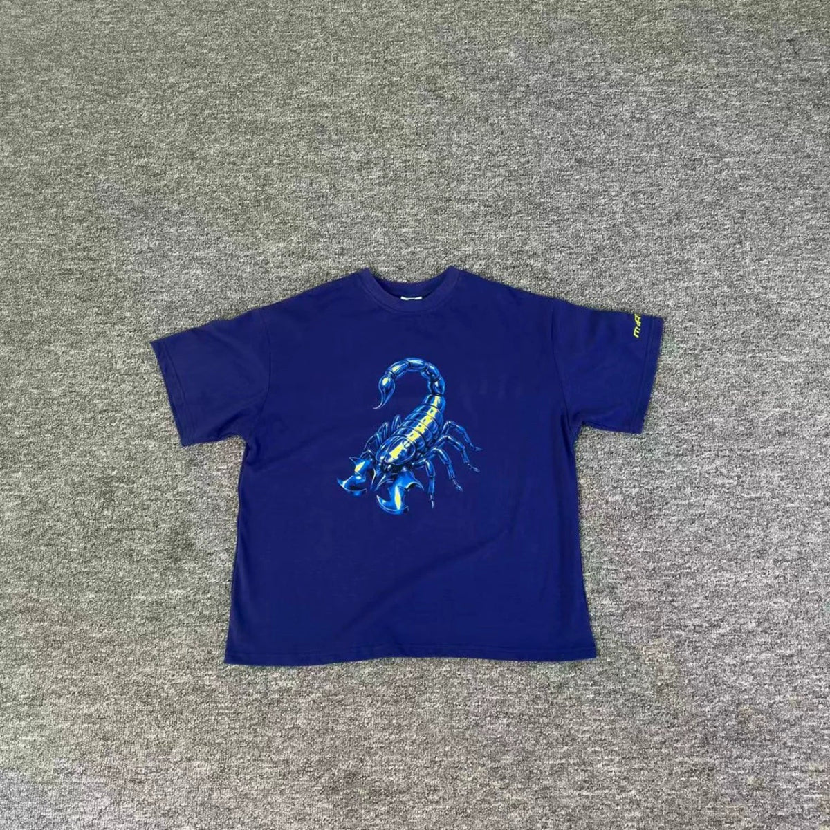 Mertra Tribal Scorpion Graphic Tee - Royal Blue