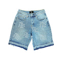 Mixed Emotions ‘ME’ Rhinestone Denim Shorts
